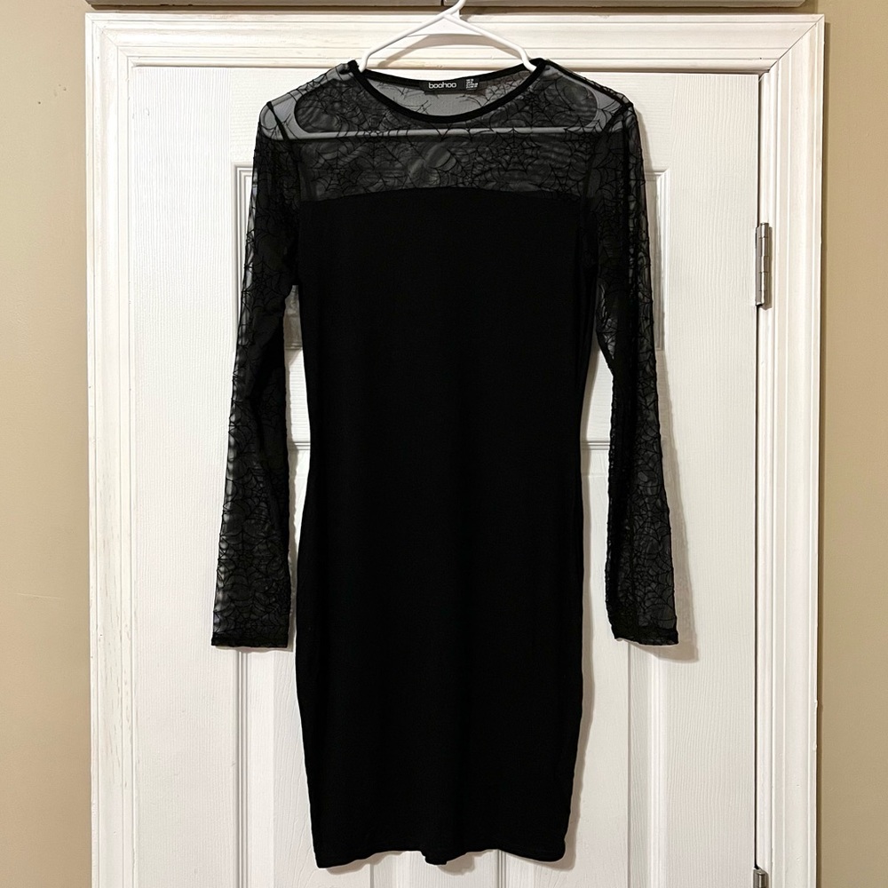 ‼️ NAME YOUR PRICE /// DONATING THU 5/11 ‼️ Spiderweb Bodycon Mini Dress - Picture 2 of 5